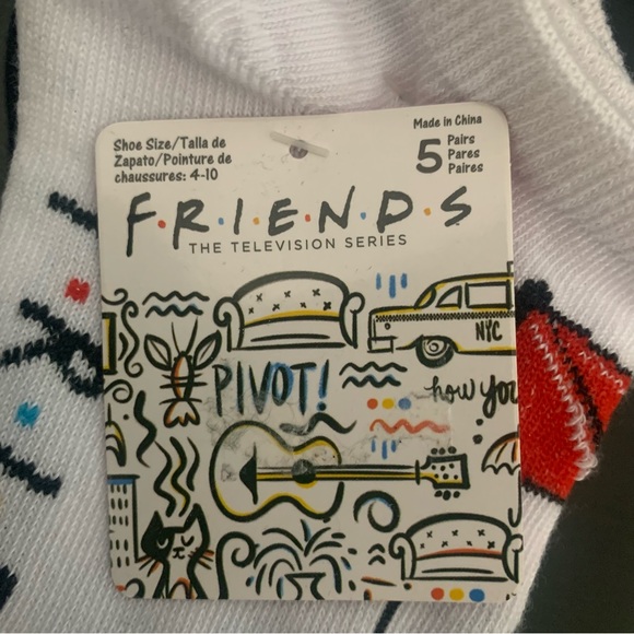 NWT Set of 5 FRIENDS Socks Womens - Picture 2 of 6